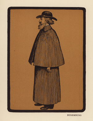 Some Clerical Types: Nuremburg (colour litho)