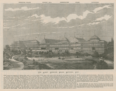 The Albert exhibition in Battersea Park (engraving)