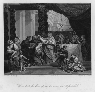 The Presentation in the Temple, Luke II, 28 (engraving)