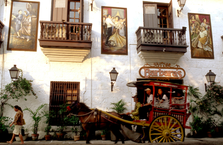 Kalesa ride outside Barbara's Restaurant in Malate, Manila, Philippines (photo)