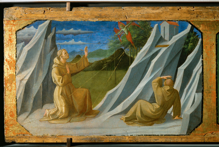 Saint Francis of Assissi receiving the stigmata Sept (oil on wood)
