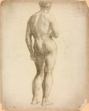 A Study of a Male Figure, 1907 (black chalk on paper)
