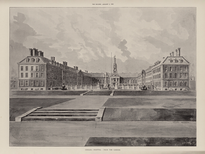 Chelsea Hospital, from the Garden (engraving)