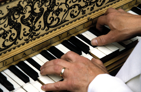 Harp Instrument Keyboard Image of Harpsichord keyboard