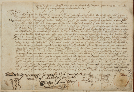 A forged passport for a vagrant. Ralph Bower, a schoolmaster of Penrith, confessed to the forgery