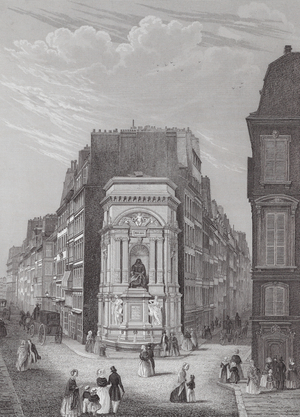 Paris: Fontaine Moliere (engraving)