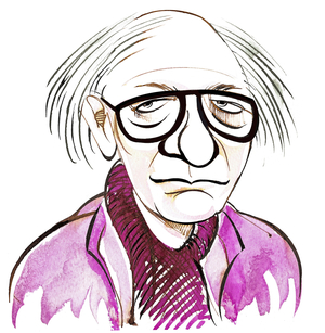 Olivier Messiaen, French composer, organist, and professor at the Paris Conservatoire, (1908 - 1992) caricature