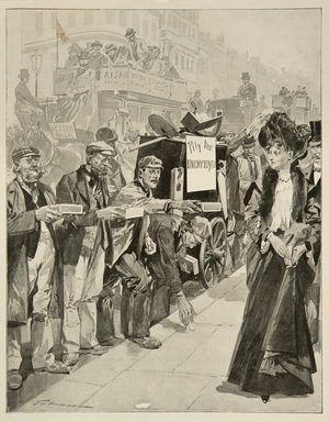 Alms workers, London, 1903 (illustration)