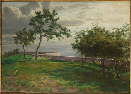 View with Trees and a Small Wall, 1913 (oil on canvas)