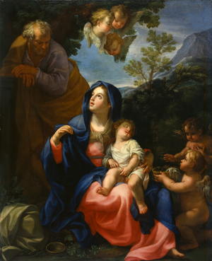 The Rest on the Flight into Egypt, c.1720-30 (oil on canvas)