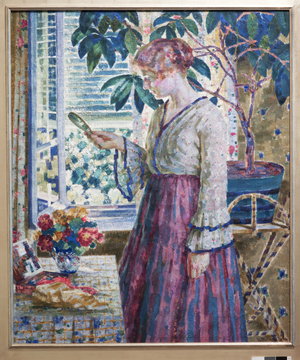 Sunlit Window, 1918 (oil and tempera on canvas)