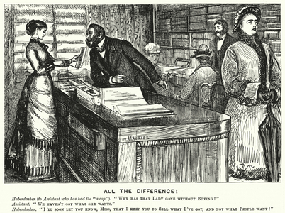Punch cartoon: All the Difference! (engraving)