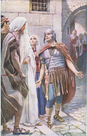 The centurian, illustration from'Harold Copping Pictures: The Crown Series', c.1920's (colour litho)