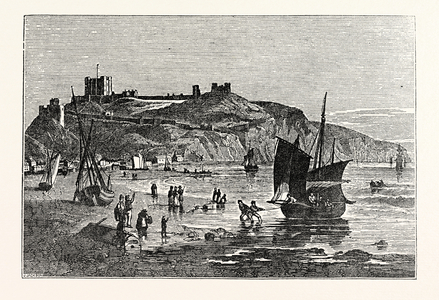 Dover Castle from the Beach Under Shakspeare's Cliff