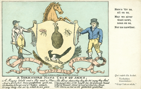 A Yorkshire Man's coat of arms (colour litho)