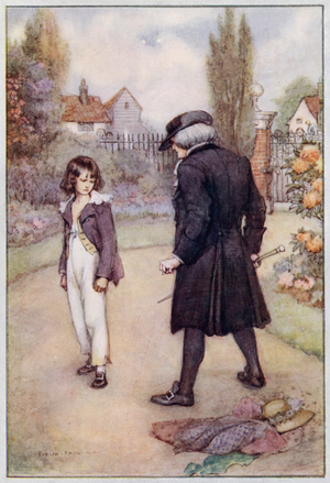 Illustration for Cranford by Mrs Gaskell (colour litho)