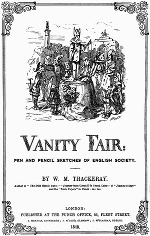'Vanity Fair' titlepage (engraving)