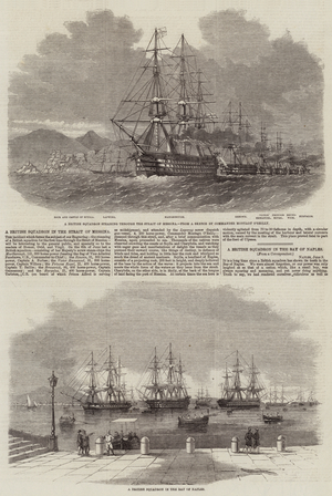 A British Squadron in Italy (engraving)
