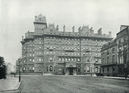 The Langham Hotel, from Portland Place (b/w photo)