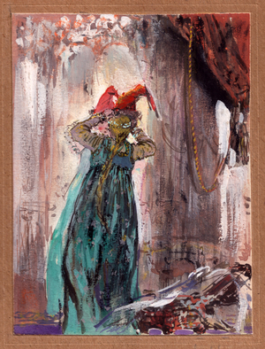 Illustration from 'Ruslan and Ludmila' by Alexander Pushkin, 1820 (gouache on paper)