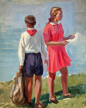 Soviet Youth, 1958 (oil on board)