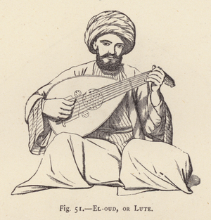 El-oud, or Lute 1874 (engraving)