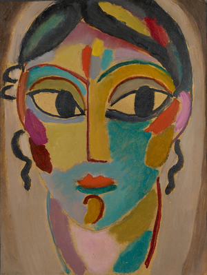 Mystical Head: Head of a Girl, 1918 (oil on cardboard)
