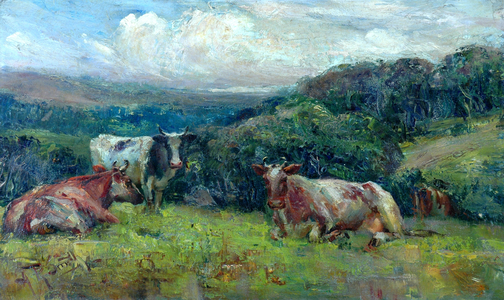Cattle (oil on board)