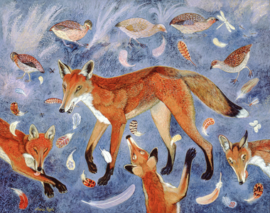 Finishing the Feathers, 2003 (acrylic)