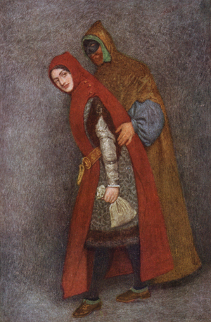 Shakespeare's The Merchant of Venice: Lorenzo and Jessica (colour litho)