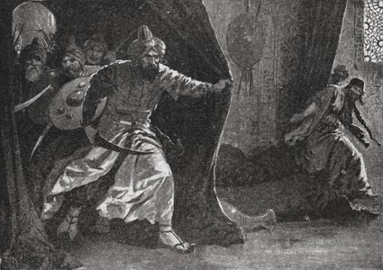 Revolt of the Royal Guard at Damascus (litho)