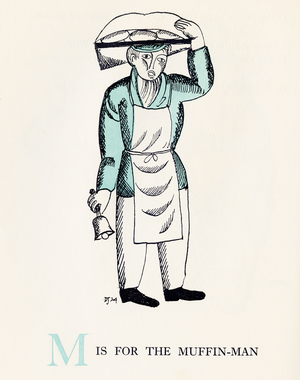M is for Muffin-Man, 1924 (print)