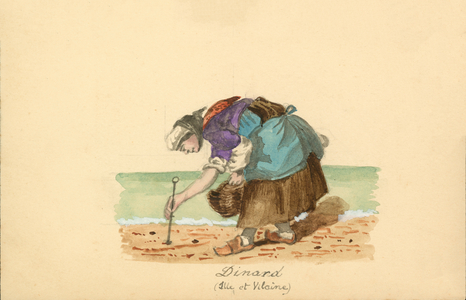 Women's costume of Dinard, Ille-et-Vilaine (colour litho)