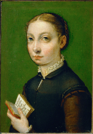 Self-portrait (painting on wood)