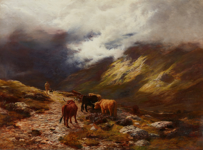 A Mountain Road (oil on canvas)