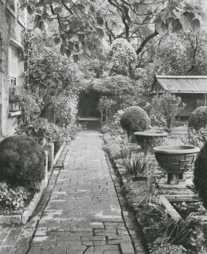 Germany: View In The Architect's Garden, Designed By Garden-Architect Luz, Stuttgart (b/w photo)