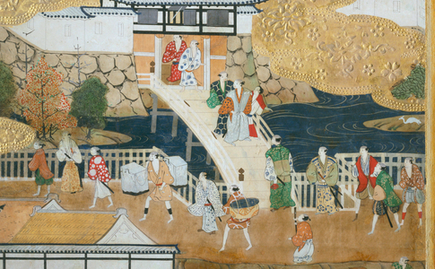 Osakazu Byobu - Japanese eight-panel folding screen (painting)