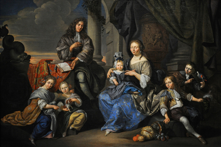 Dirck Toorenvliet with his family, 1687-1694, by Jacob Toorenvliet (1640-1719).