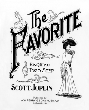 Musical Score for 'The Favorite' by Scott Joplin (litho)