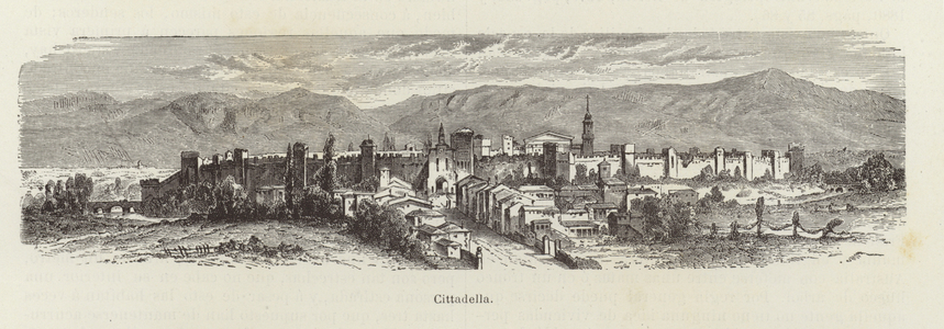 Cittadella in Italy (engraving)
