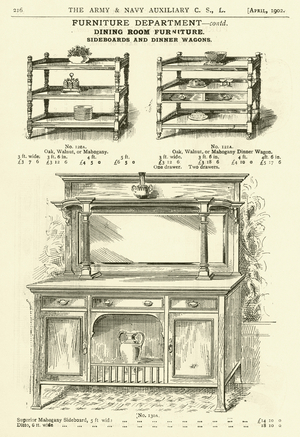 Page from the Army & Navy Catalogue, April 1902 (litho)