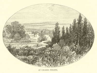 At Caesarea Philippi (engraving)