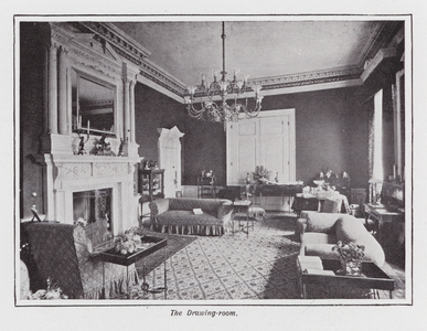 The drawing room, No 10 Downing Street, London (b/w photo)