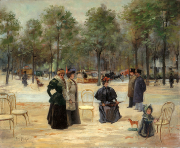 At the Champs-Élysées, ca. 1895 (oil on canvas)