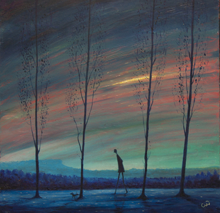 Dusk, 2013  (oil on panel)