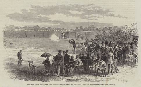 The Gun Club competing for the Challenge Vase, on Saturday Last, at Shepherd's Bush (engraving)