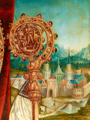 Crosier of Albrecht von Brandenburg, 1543 (oil on wood) (detail of 1630455)