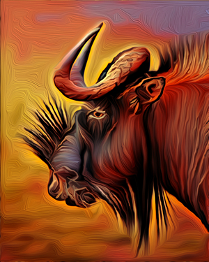 Black Wildebeast, 2021 (digital)