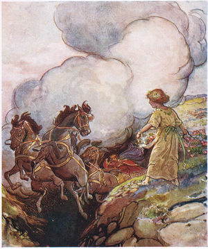 The Pomegranate Seeds: She ran down a team of four sable horses, with a splendid golden chariot
