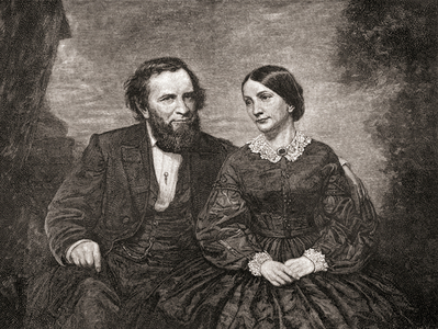 Joshua Fry Speed, 1814 -1882 and his wife Lucy Gilmer Fry,  1788 - 1874.